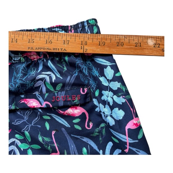 Joules Swim Shorts Mens XXL Blue‎ Flamingo Trunks Drawstring Pockets Lined - Picture 7 of 8